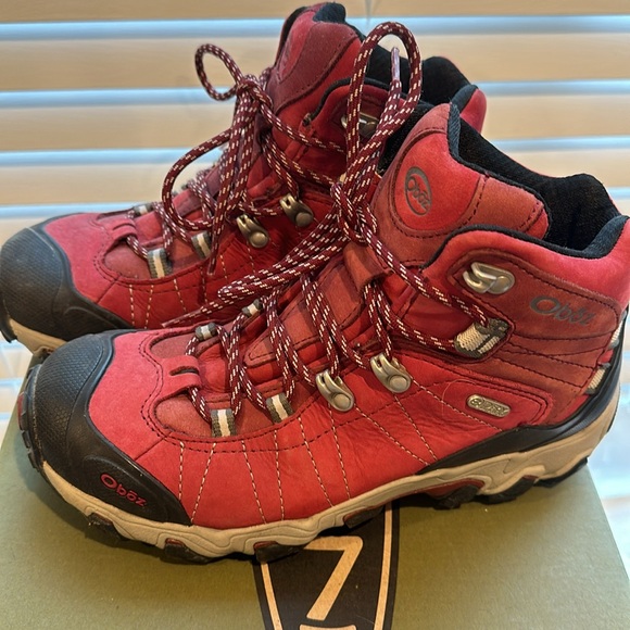 Oboz Hiking Trail Suede Leather Waterproof Boots, Size 7 - Picture 6 of 7